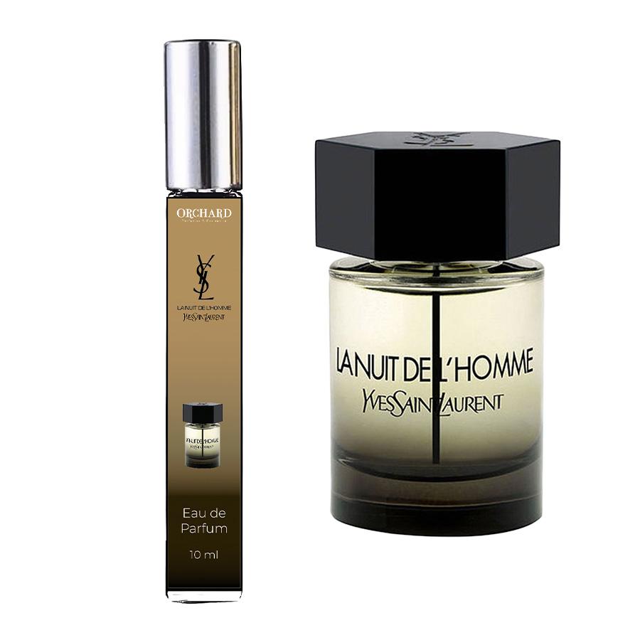 Hình ảnh chai nước hoa Yves Saint Laurent La Nuit De L’Homme EDP chính hãng, thiết kế sang trọng, màu sắc gợi cảm giác huyền bí
